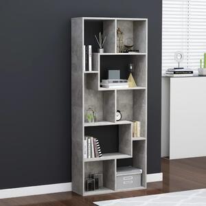 Book Cabinet Concrete Grey 67x24x161 cm Chipboard