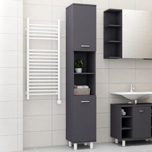 Bathroom Cabinet Grey 30x30x179 cm Chipboard