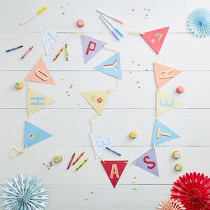 Colour in Easter Bunting MultiColoured