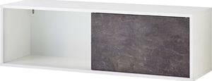 Germania Sliding Door Shelf Altino 120x35.6x36.6 cm Basalto Dark and White