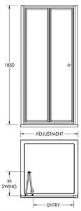 Balterley Bi-fold Shower Door - 800mm (5mm Glass)
