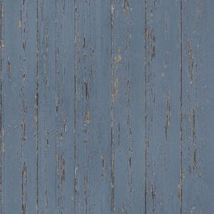 Homestyle Wallpaper Old Wood Blue