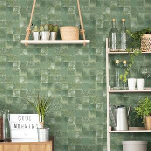 Evergreen Wallpaper Tiles Green