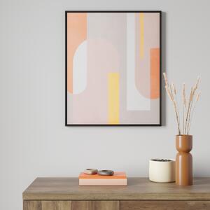 Elements Abstract Canvas Pink/Yellow/White