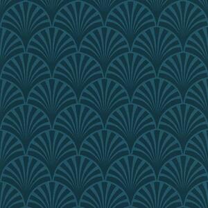 Couleurs & matières Wallpaper 20's Pattern Artdeco Blue