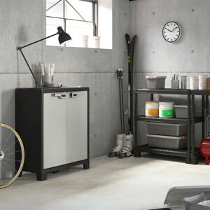Keter Low Storage Cabinet Titan Black and Grey 100 cm