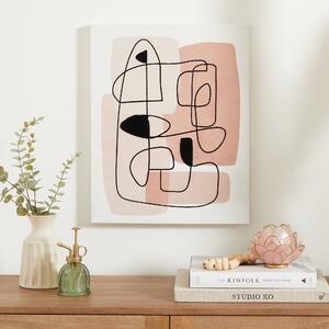 Elements Embroidery Canvas 50x40cm Pink/Black/White