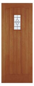 Cottage External Glazed Unfinished Hardwood 1 Lite Door - 762 x 1981mm