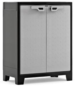 Keter Low Storage Cabinet Titan Black and Grey 100 cm