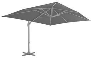 Cantilever Umbrella with Aluminium Pole 4x3 m Black