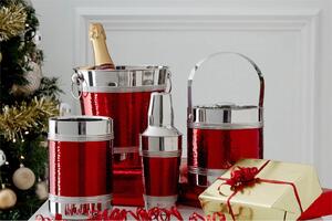 Champagne Wine Bucket - Hammered Red Band