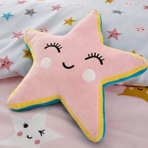 Cosatto Happy Stars Cushion Pink, Blue and Yellow