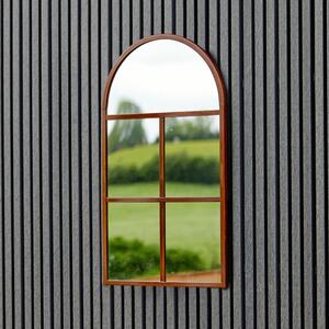 Archway Outdoor Mirror, 90cm x 50cm Rust