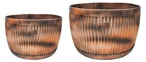 Set of 2 Hampton Outdoor Bowl Planters Copper