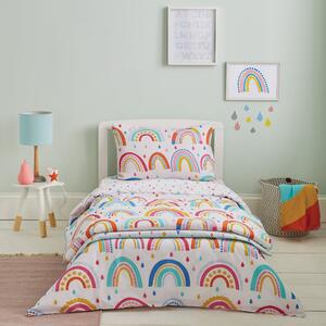 Coverless Elements Rainbow 100% Cotton 4 Tog Cot Quilt Blue/Red/Yellow