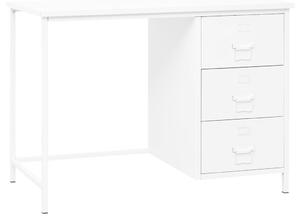 Industrial Desk with Drawers White 105x52x75 cm Steel
