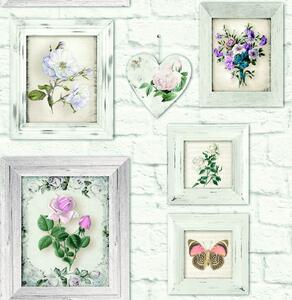 Fresco Floral Frames Wallpaper