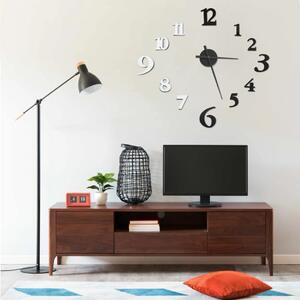 3D Wall Clock Modern Design Black and White 100 cm XXL