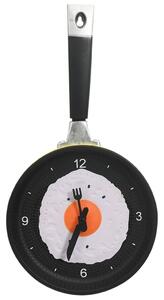Wall Clock with Fried Egg Pan Design 18.8 cm