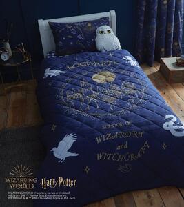 Harry Potter Hogwarts Glow in the Dark Bedspread MultiColoured