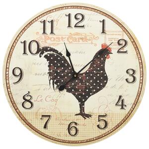 Wall Clock with Chicken Design Multicolour 60 cm MDF