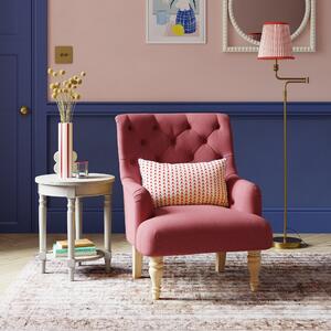 Arianna Button Back Accent Chair Pink