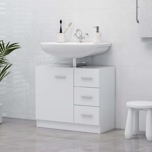 Sink Cabinet White 63x30x54 cm Chipboard