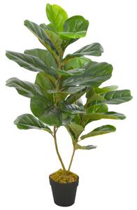 Artificial Plant Fiddle Leaves with Pot Green 90 cm
