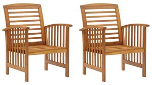 Garden Chairs 2 pcs Solid Acacia Wood