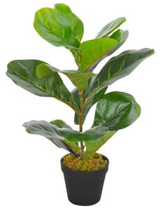 Artificial Plant Fiddle Leaves with Pot Green 45 cm