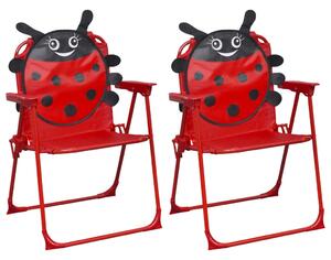 Kids' Garden Chairs 2 pcs Red Fabric