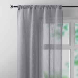 Crushed Grey Slot Top Single Voile Panel Grey