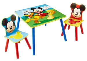 Disney Three Piece Table and Chair Set Mickey Mouse Wood WORL119014