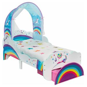 Worlds Apart Toddler Bed with Drawer Unicorn 142x77x128cm