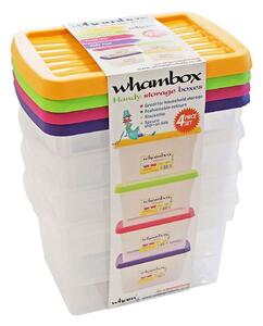 Whambox 4 Piece Handy Storage Boxes - 1.5L