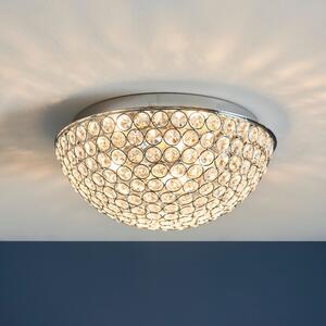 Vogue 3 Light Chryla Crystal Flush Ceiling Fititng Silver
