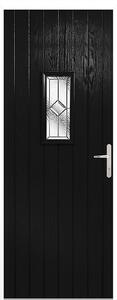 Speedwell - Glazed - Black - White Frame Exterior Door - Right Hand - 2030 x 890 x 70mm