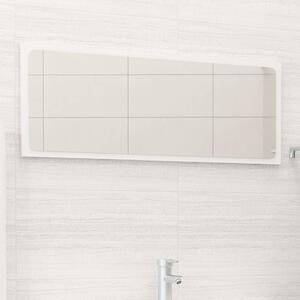 Bathroom Mirror High Gloss White 90x1.5x37 cm Engineered Wood