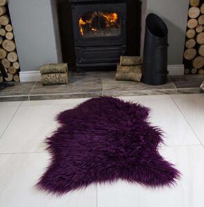 Purple Faux Fur Sheepskin - Faux Fur - 60cm x 90cm