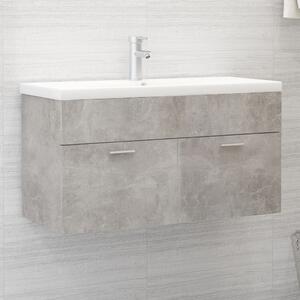 Sink Cabinet Concrete Grey 90x38.5x46 cm Chipboard