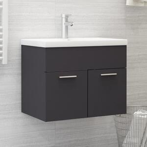 Sink Cabinet Grey 60x38.5x46 cm Engineered Wood