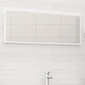 Bathroom Mirror High Gloss White 100x1.5x37 cm Engineered Wood
