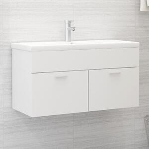 Sink Cabinet White 90x38.5x46 cm Chipboard