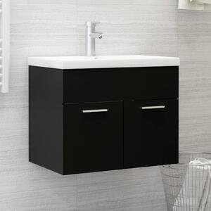 Sink Cabinet Black 60x38.5x46 cm Chipboard