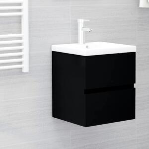 Sink Cabinet Black 41x38.5x45 cm Chipboard