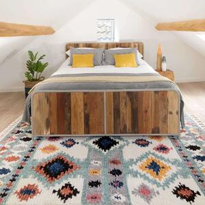 Colourful Aztec Diamond Distressed Moroccan Dining Table Rugs - Souk - 60cm x 110cm