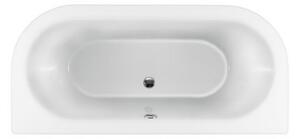 Bathstore Belmont Back to Wall Roll Top Bath with White Feet