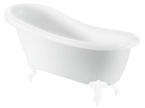 Bathstore Kingham Slipper Roll Top Bath with White Feet