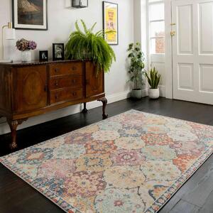 Soft Moroccan Colourful Living Room Area Rug - Osbourne - 60cm x 110cm