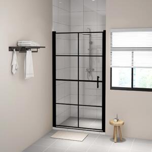 Shower Doors Tempered Glass 100x178 cm Black